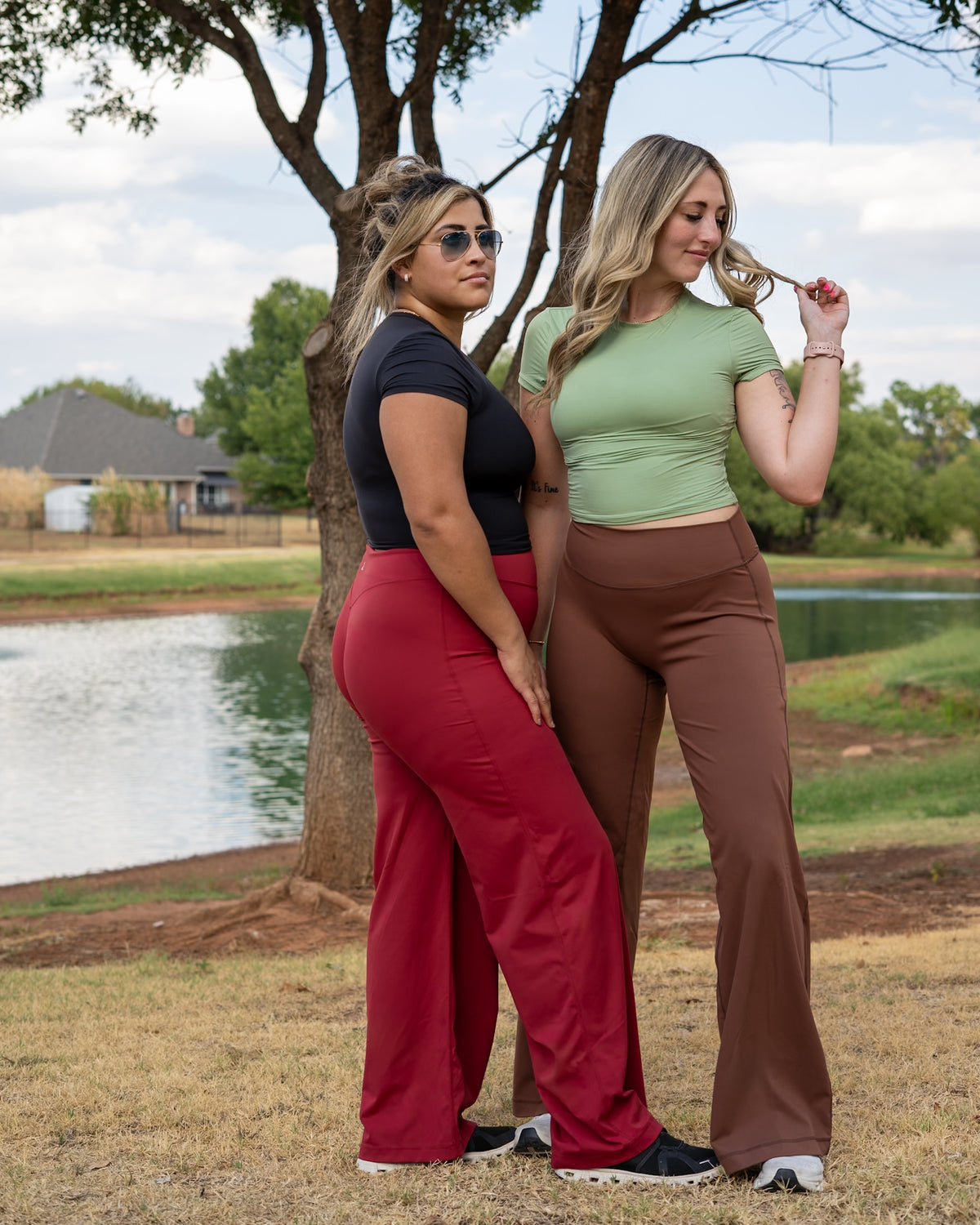 Reset Straight Leg Yoga Pants- Brown