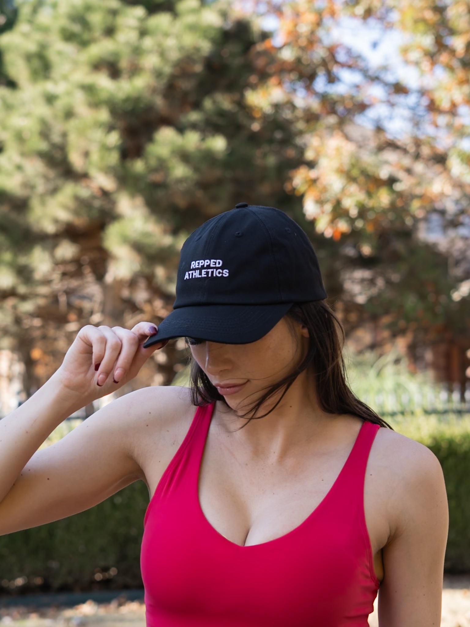 Repped Athletics Baseball Cap- Onyx