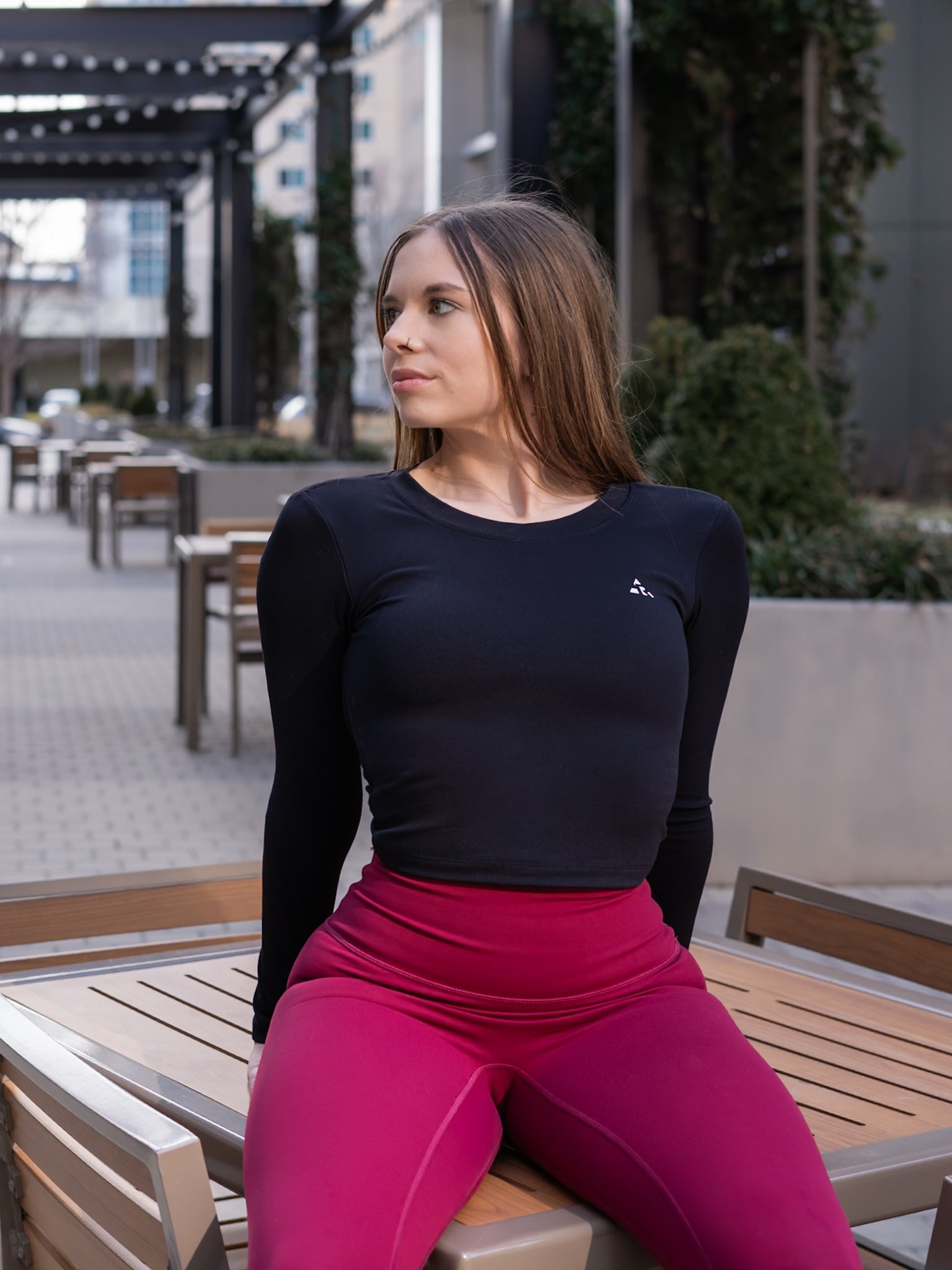 Peak Long Sleeve Top- Onyx