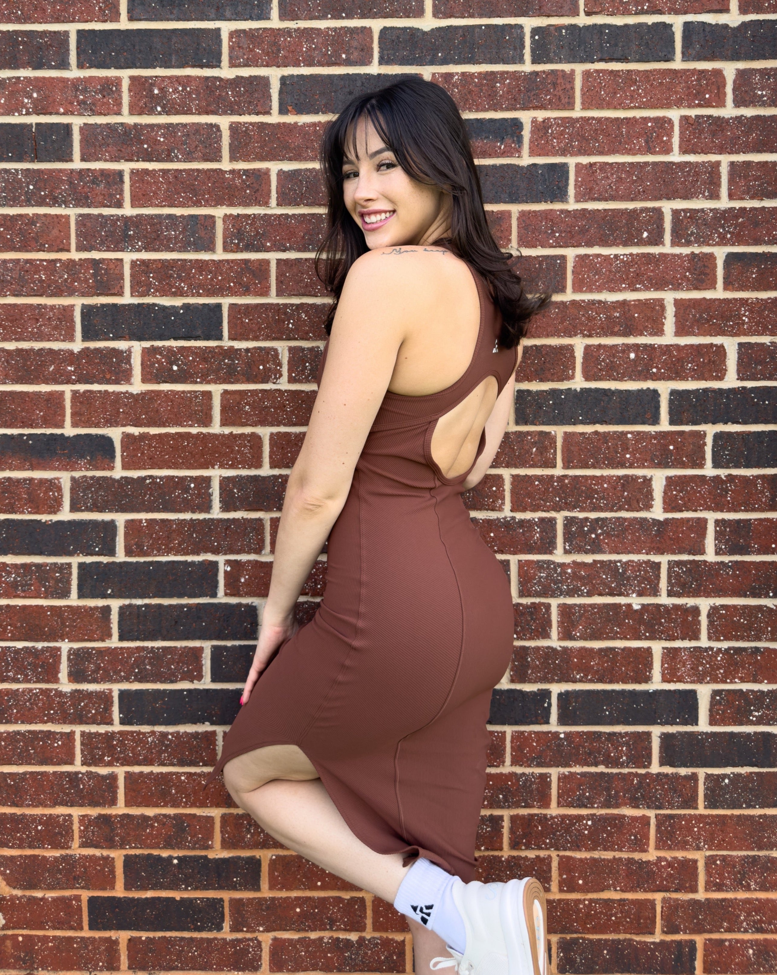 Day to Night Dress- Brown