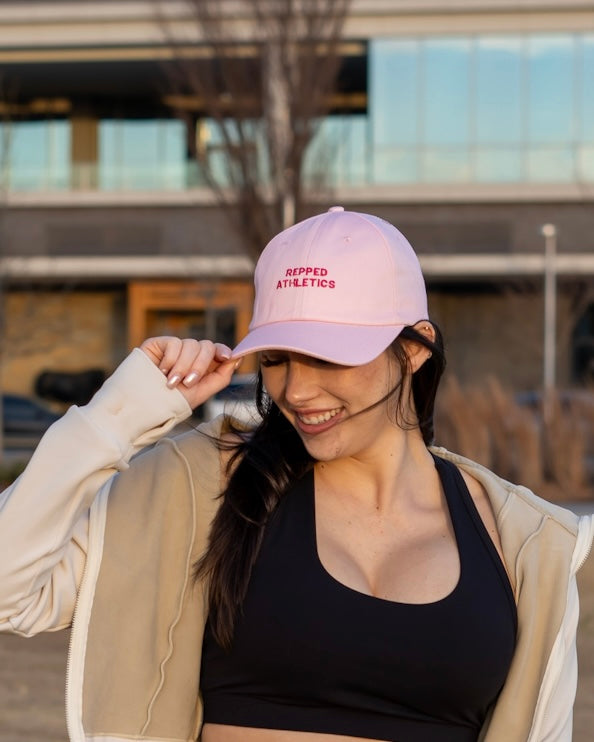 Repped Athletics Baseball Cap- Pink