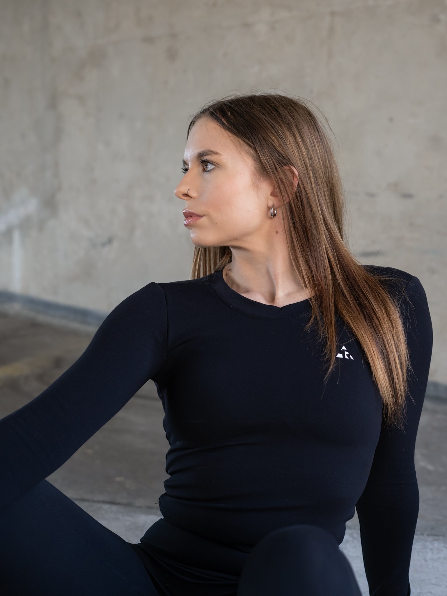 Peak Long Sleeve Top- Onyx