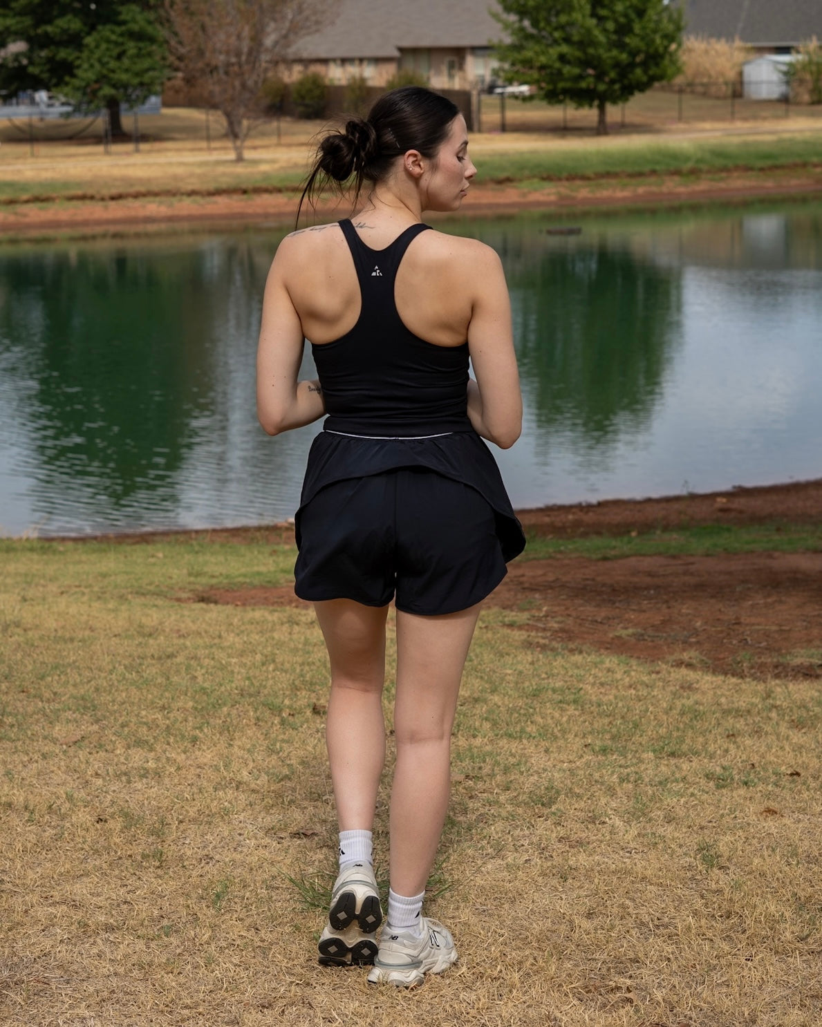 Pace Cropped Active Shorts- Black