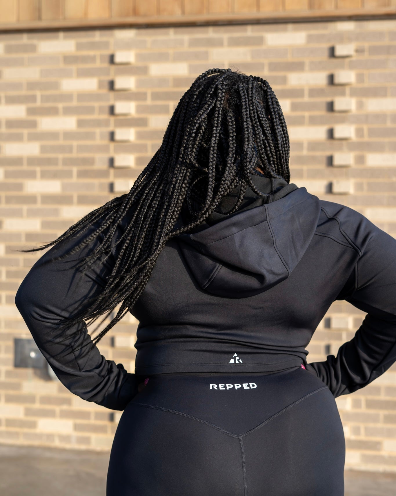 Breath Easy Cropped Zip Hoodie- Onyx