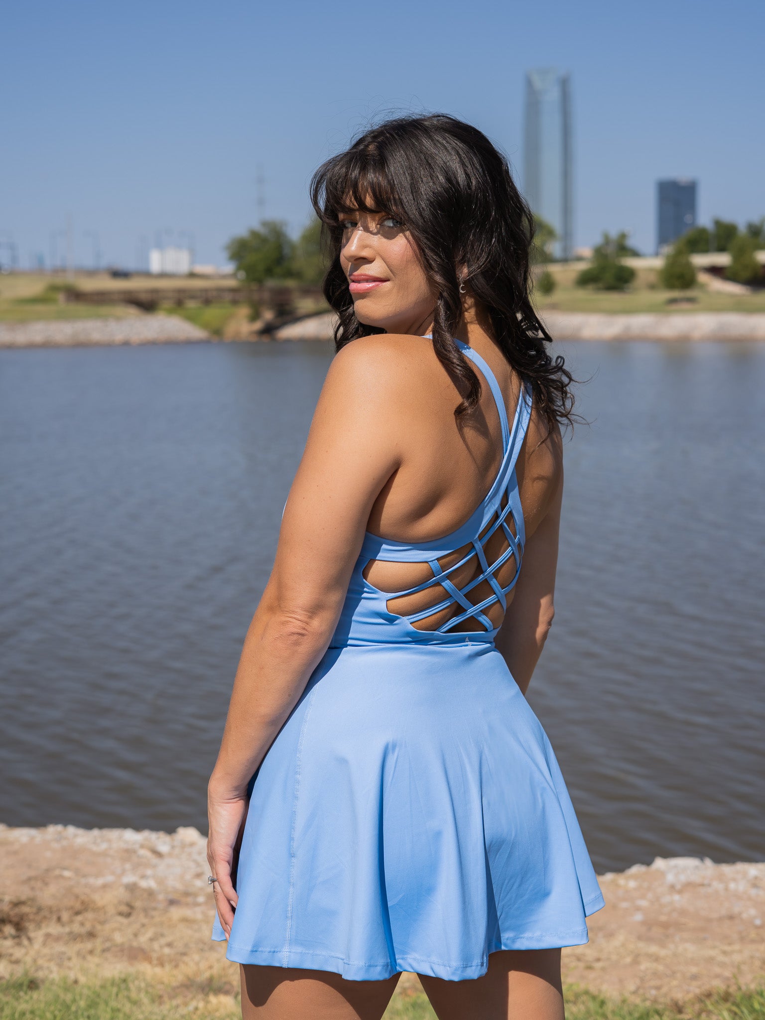 The Ultimate Dress With Built In Shorts- Sky Blue The Ultimate Dress With Built In Shorts- Sky Blue