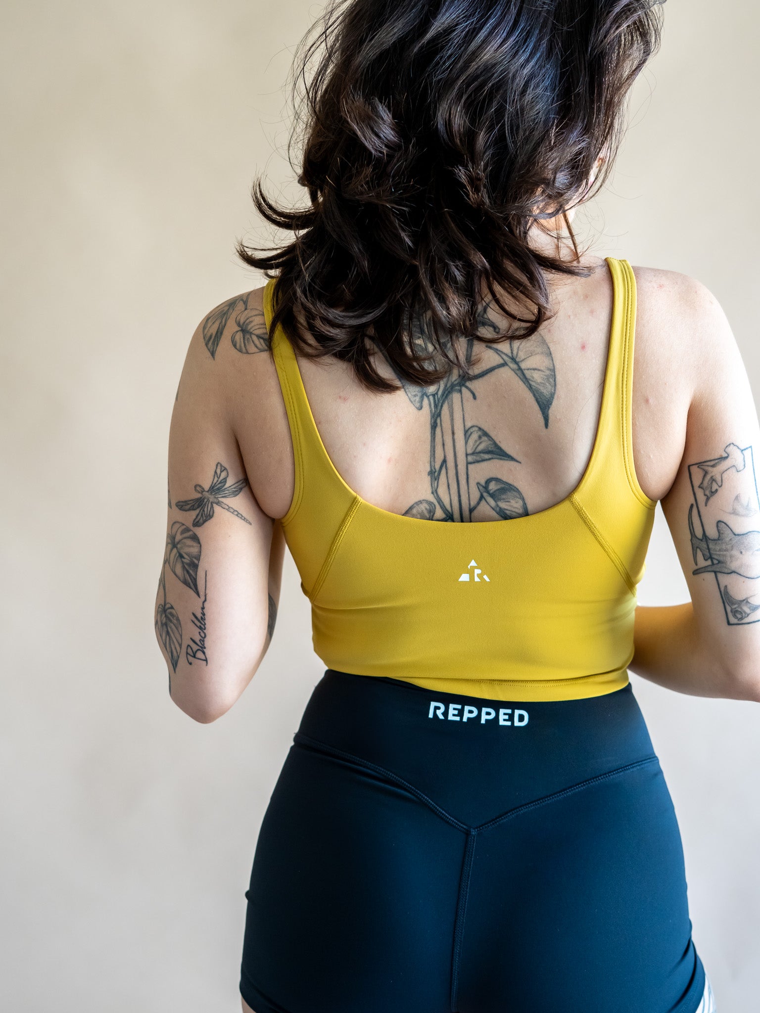 Eclipse Cropped Tank- Golden Yellow