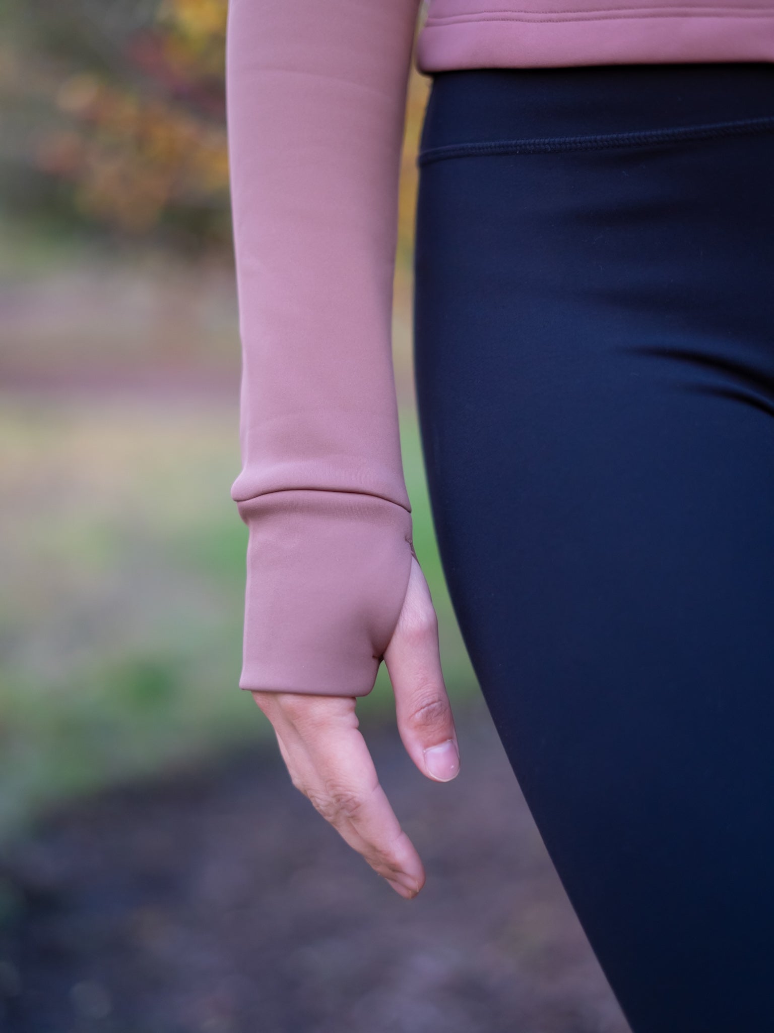 Breath Easy Cropped Zip - Clay