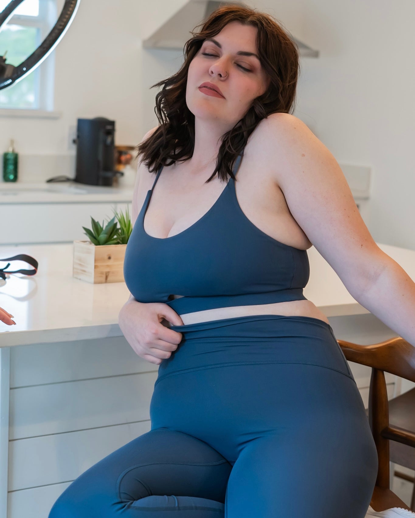 Verge High Waisted Leggings- Capri Blue