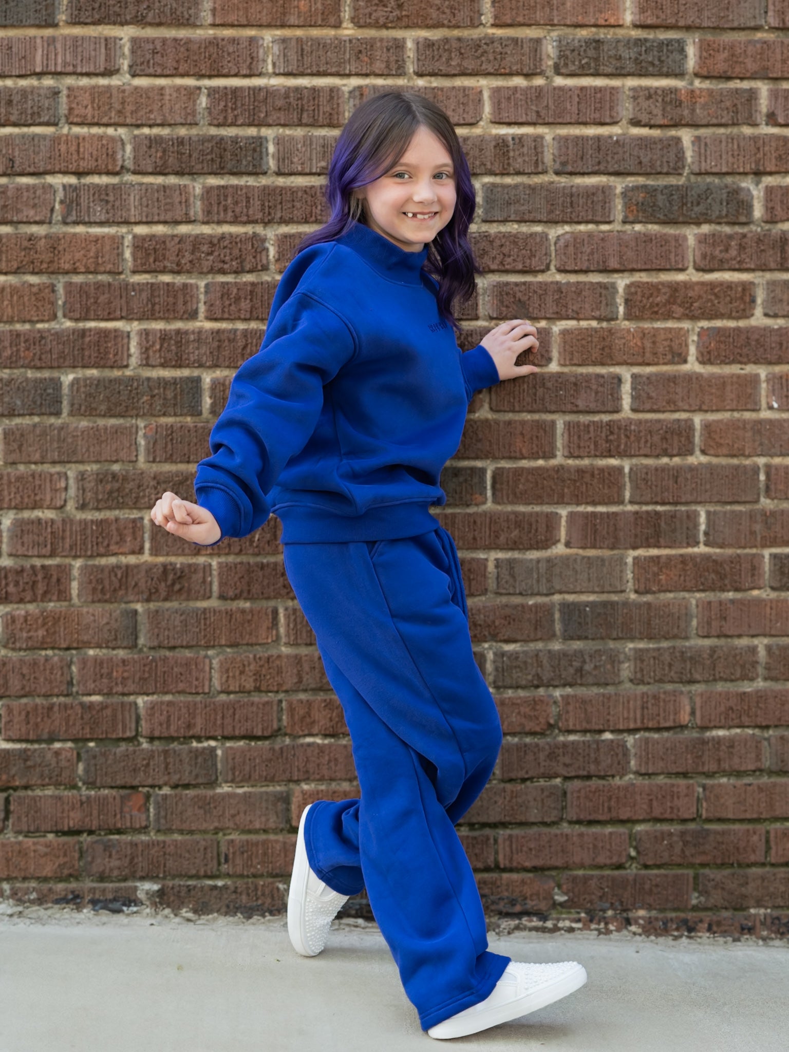 Kids Sweat Set - Cobalt (Crewneck + Pants)