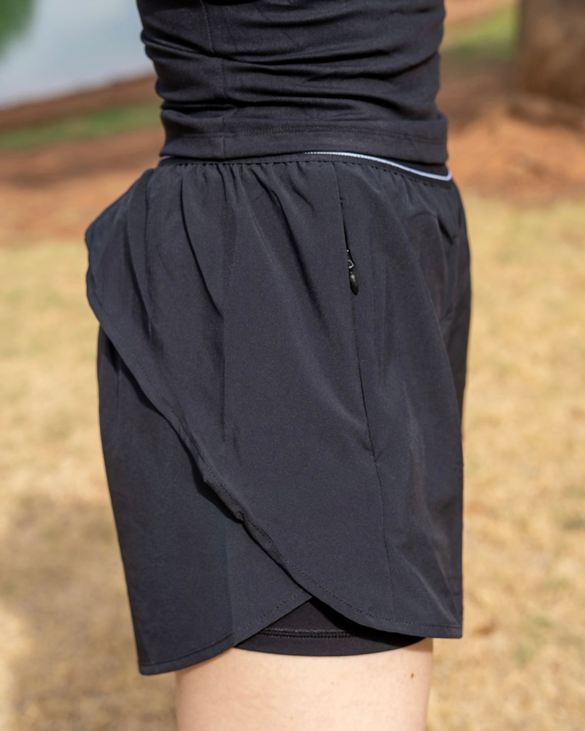 Pace Cropped Active Shorts- Black