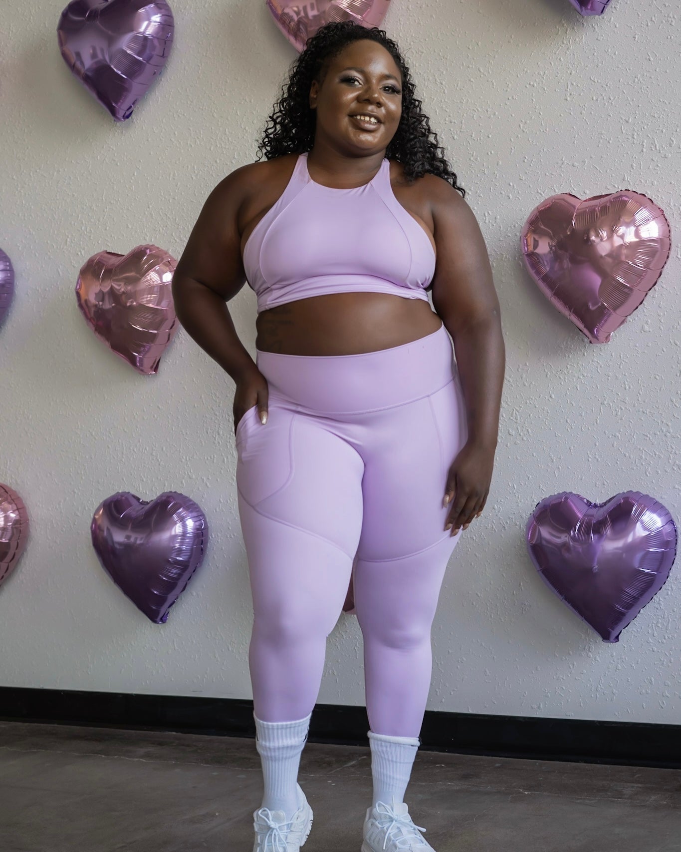 Synergy High Waisted Leggings- Lavender