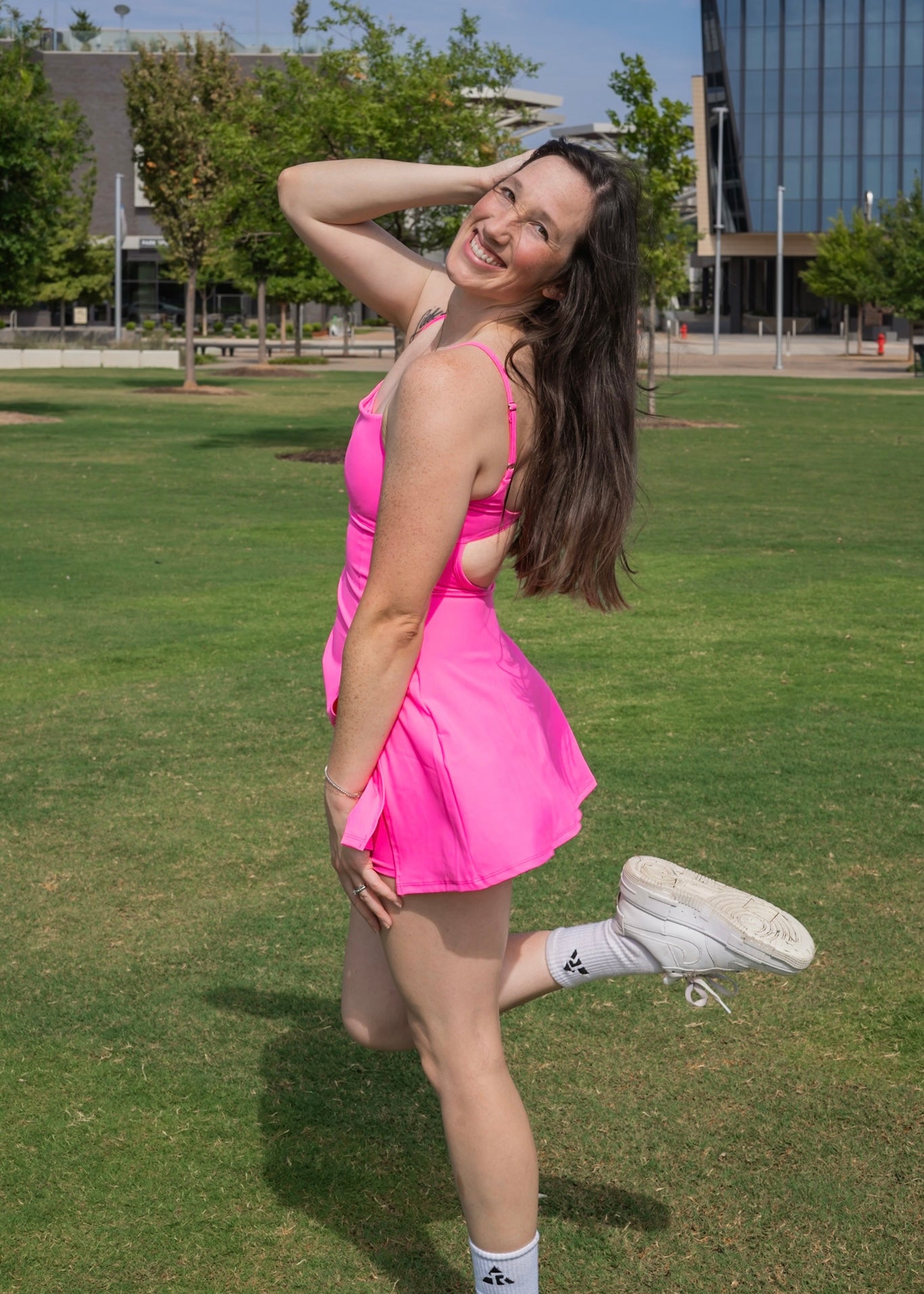 The Effortless Dress- Hot Pink