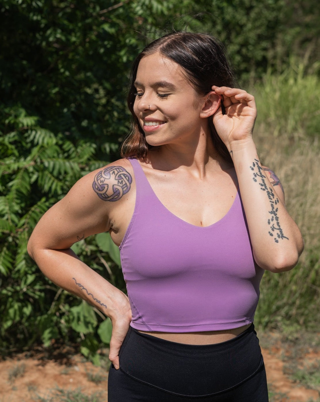 Eclipse Cropped Tank- Lilac