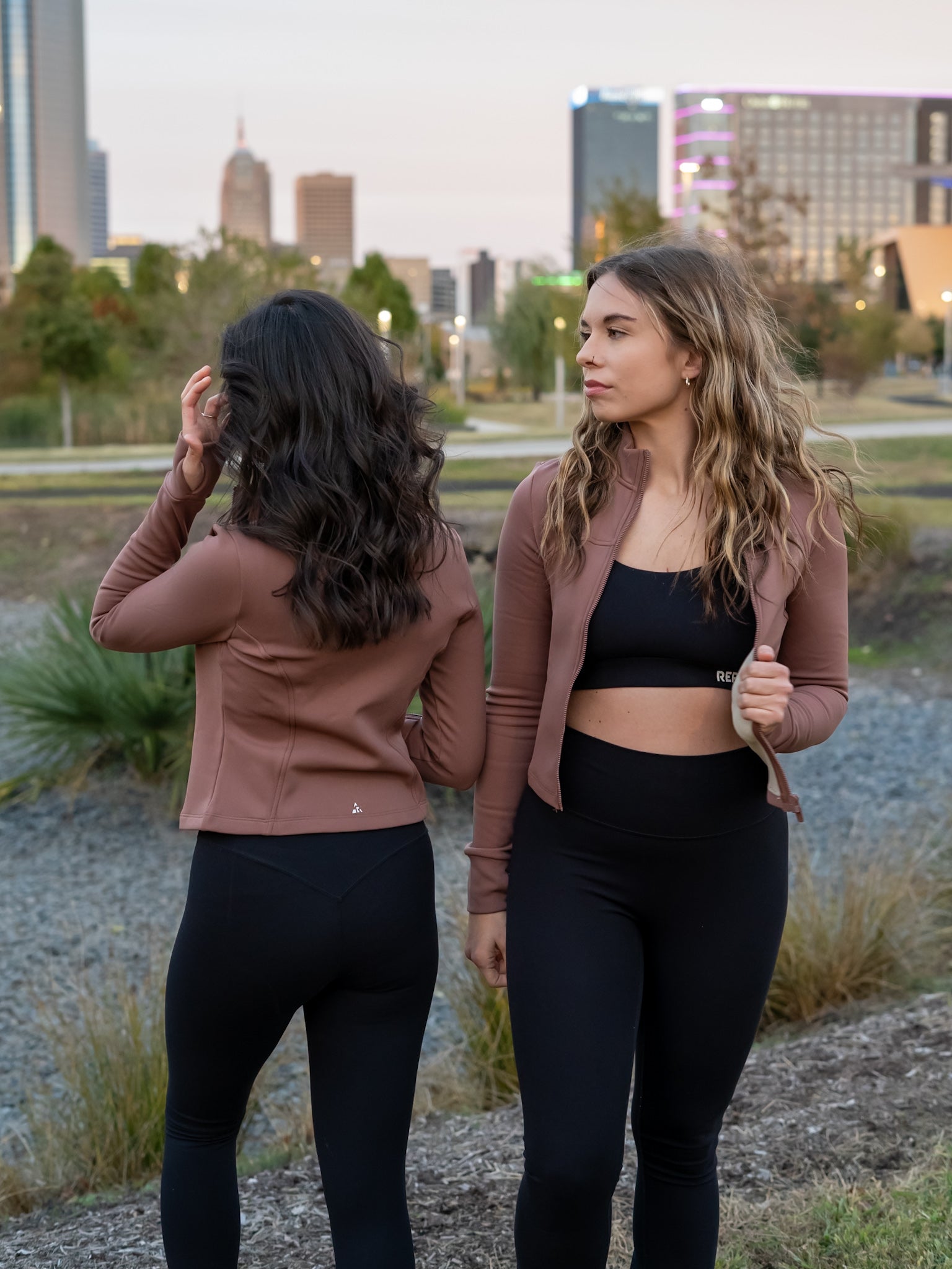 Breath Easy Cropped Zip - Clay