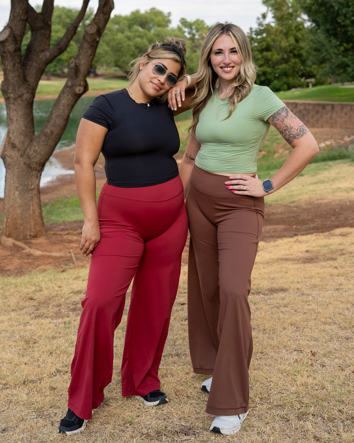 Reset Straight Leg Yoga Pants- Red