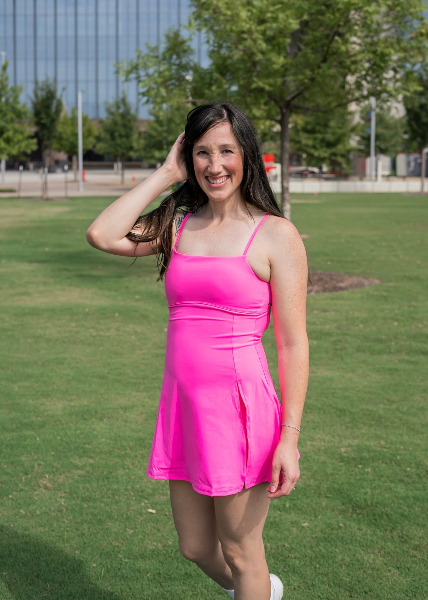 The Effortless Dress- Hot Pink