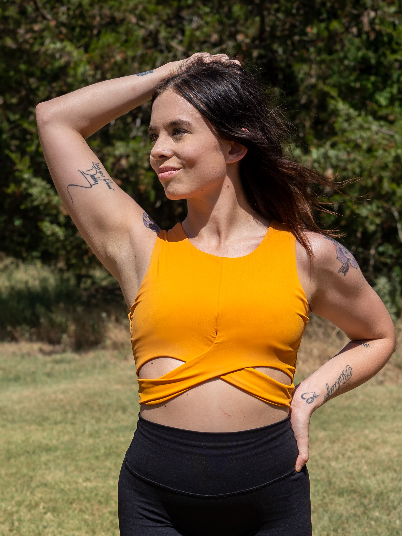 Cross Crop Top- Orange