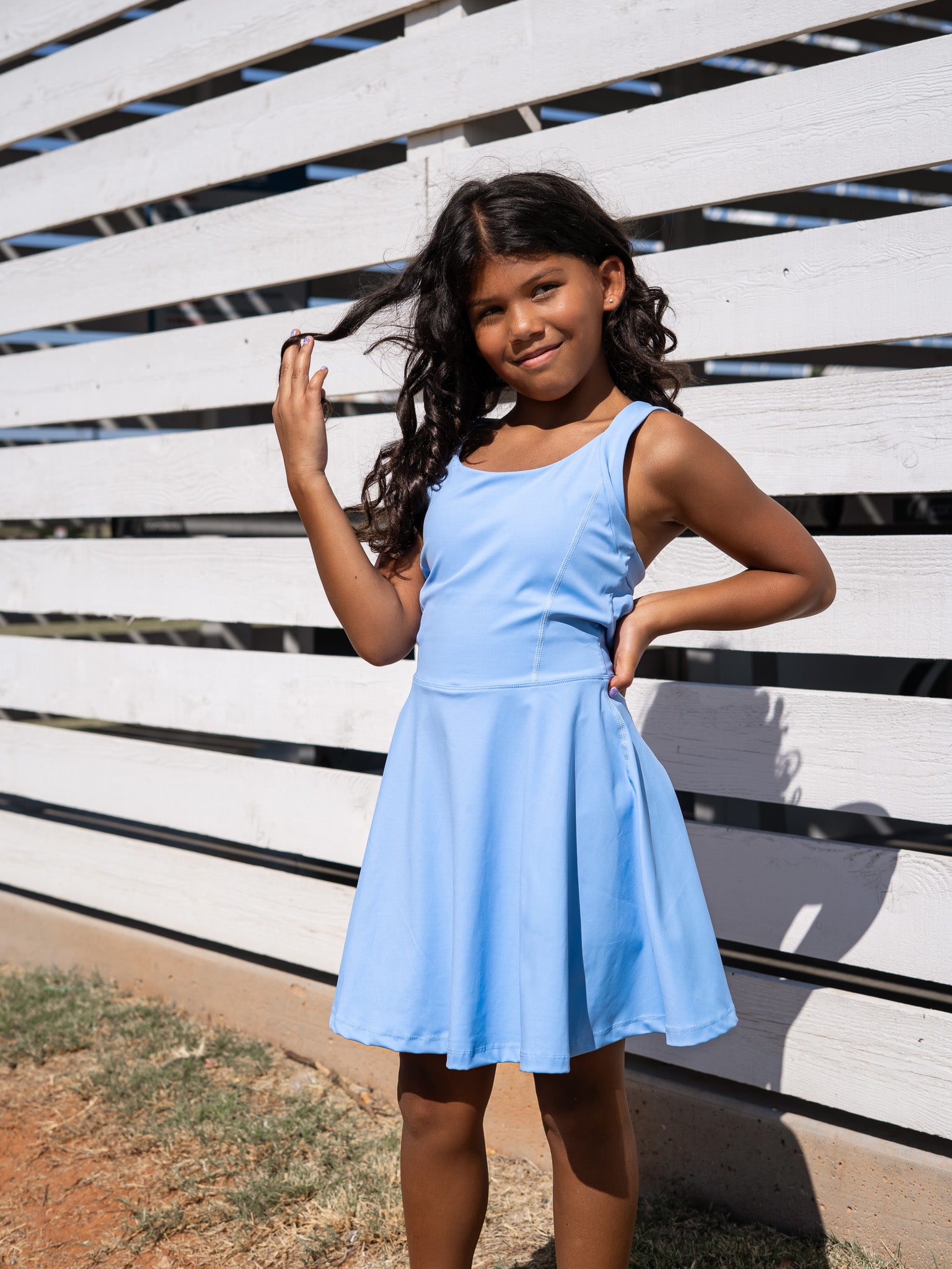 The Ultimate Dress With Built In Shorts- Sky Blue