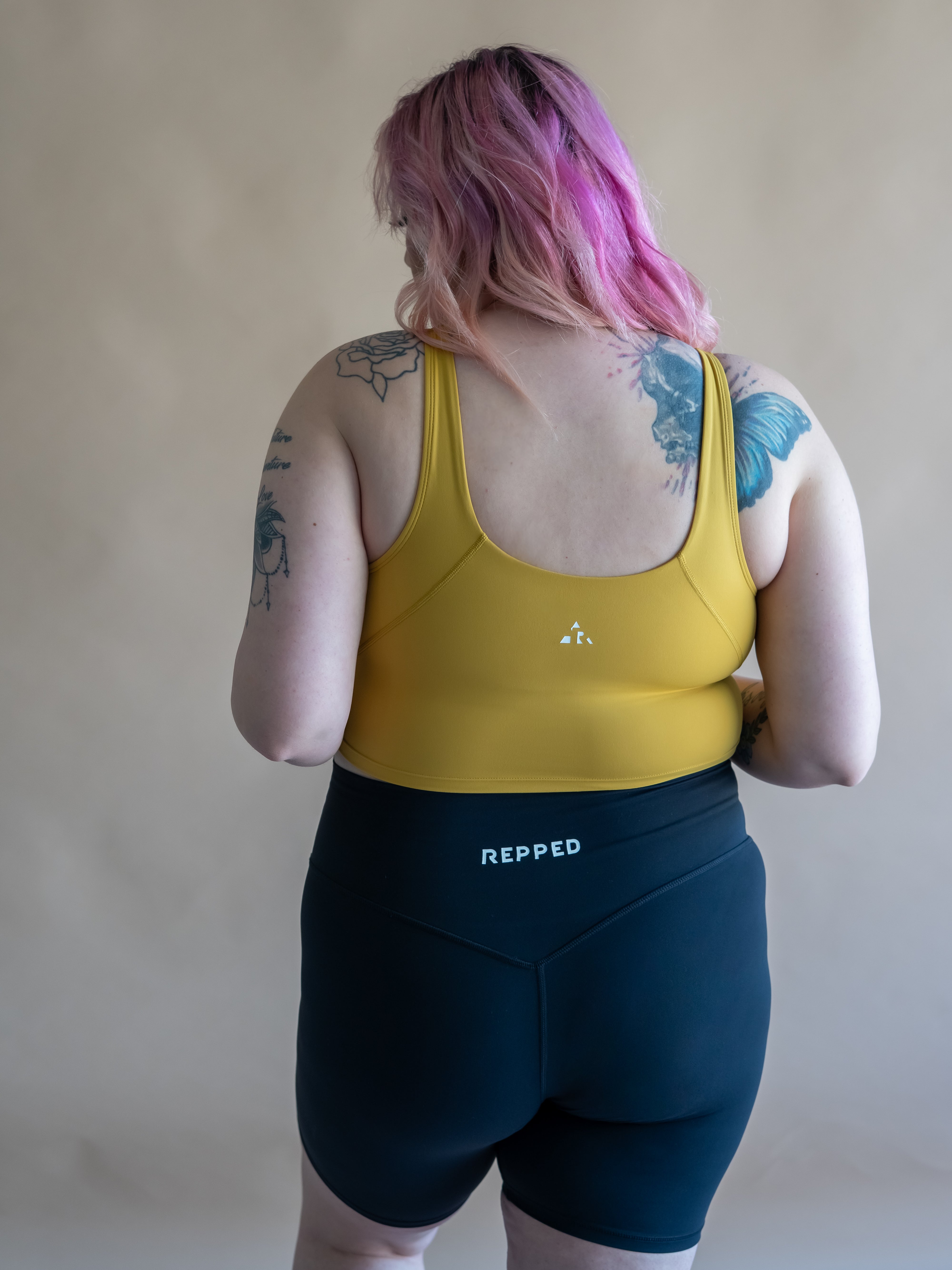 Eclipse Cropped Tank- Golden Yellow