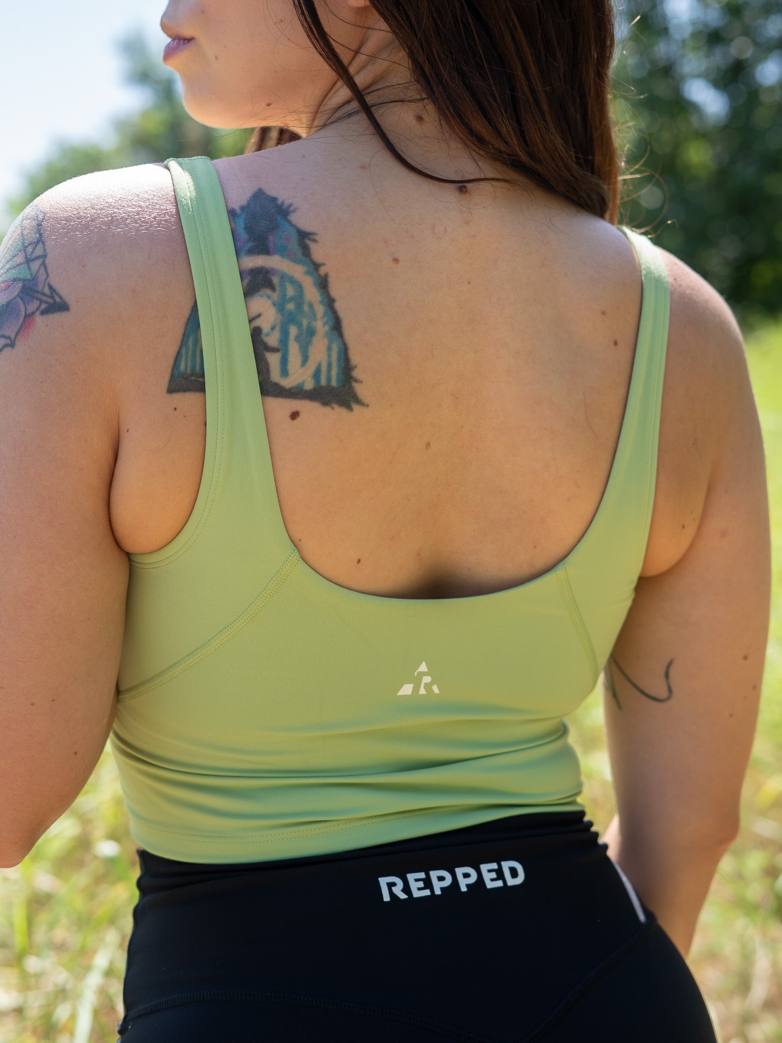 Eclipse Cropped Tank- Pale Green